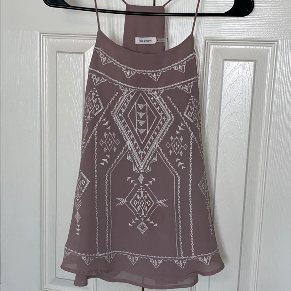 Light purple flowy blouse